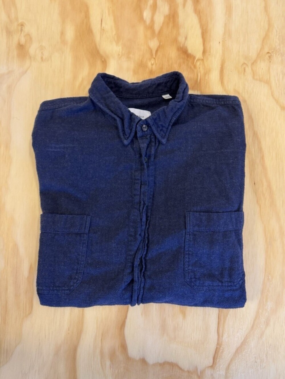 BILLY REID Standard Fit Navy Button Collar Shirt XL